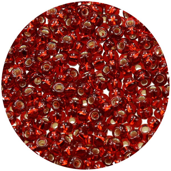 efco Indianerperlen Silbereinzug 3,5 mm 17g  Dose Farbe 28 Rot