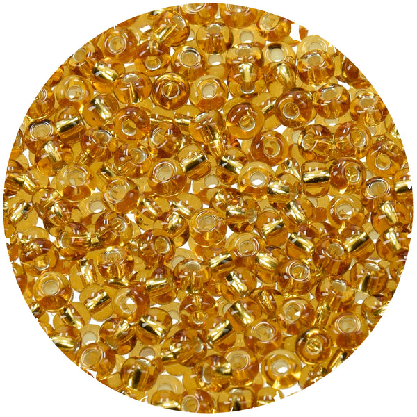 efco Indianerperlen Silbereinzug 3,5 mm 17g  Dose Farbe 96 Altgold