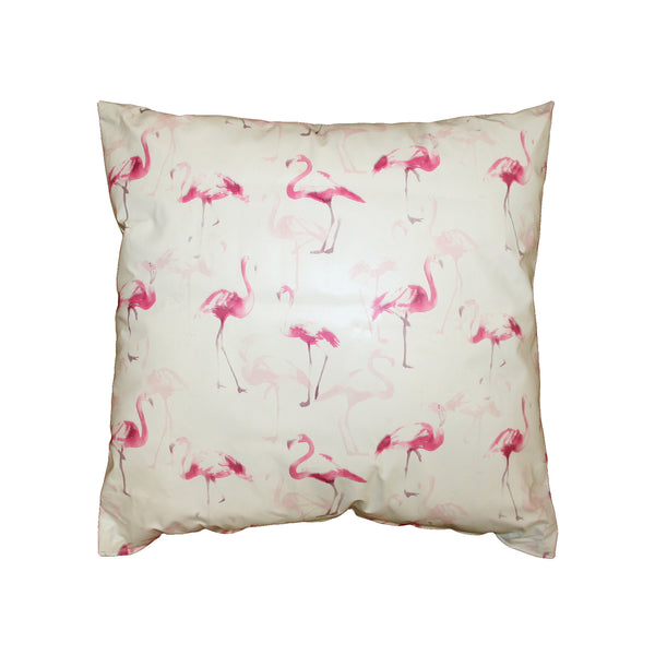 Outdoor-Kissen Flamingo aus Wachstuch für draußen, tolle Gartendeko in 2 Größen