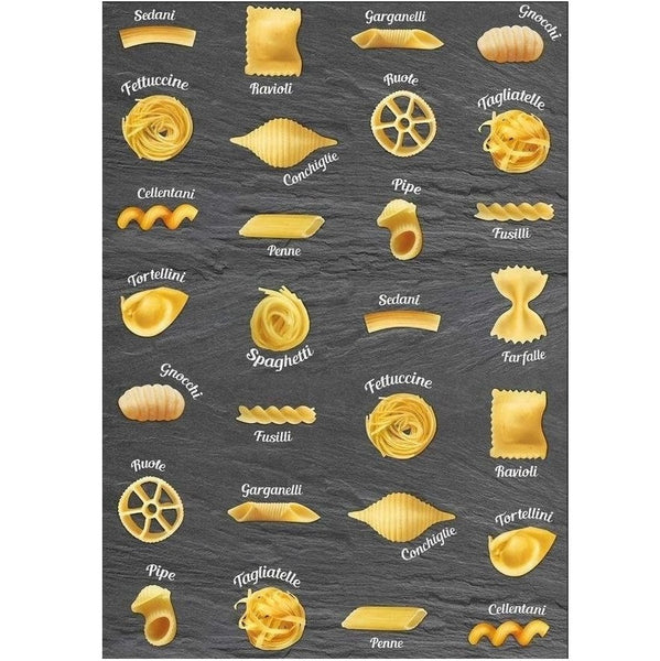 Kracht Geschirrtuch Küchentuch Trockentuch Pasta Digitaldruck