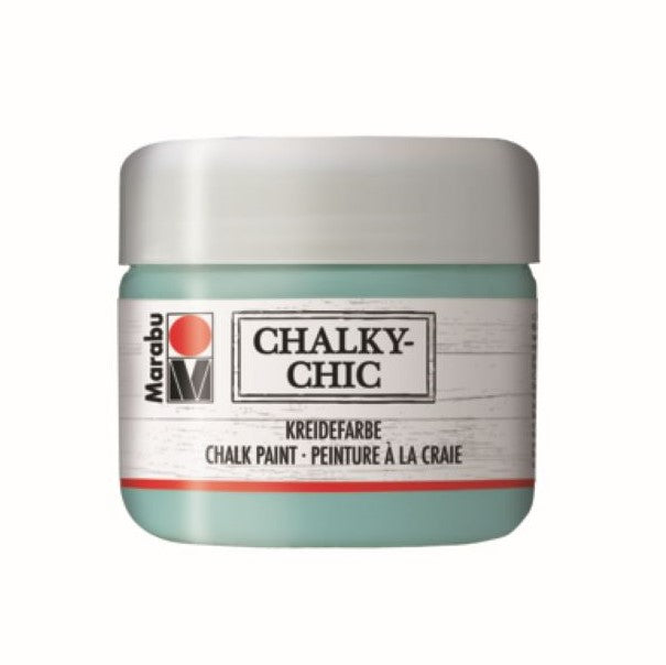 Marabu Chalky-Chic Kreidefarbe, Bastelfarbe Lagune 148, 225 ml