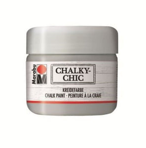 Marabu Chalky-Chic Kreidefarbe, Bastelfarbe Steingrau 169, 225 ml