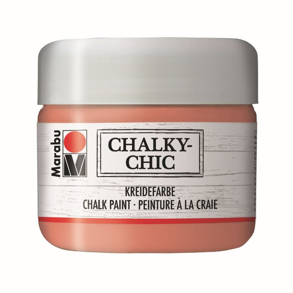 Marabu Chalky-Chic Kreidefarbe, Bastelfarbe Lachs 120, 225 ml