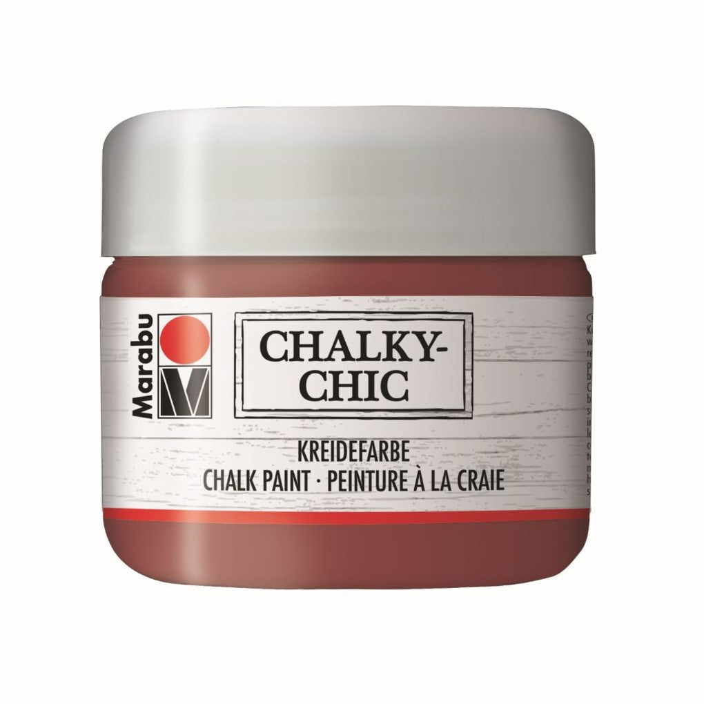 Marabu Chalky-Chic Kreidefarbe, Bastelfarbe Safran 121, 225 ml