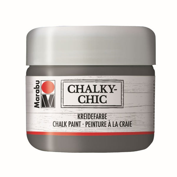 Marabu Chalky-Chic Kreidefarbe, Bastelfarbe Schiefer 174, 225 ml