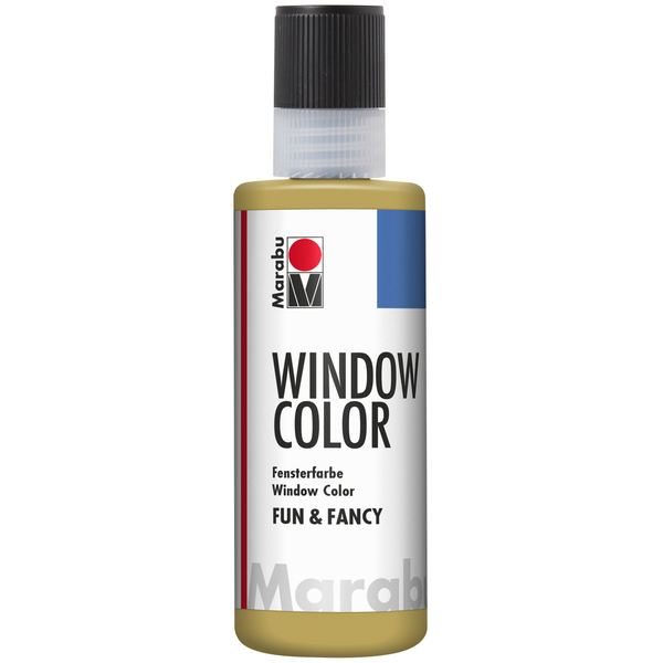 Marabu Window Color fun & fancy, Glitter-Gold 584, 80 ml