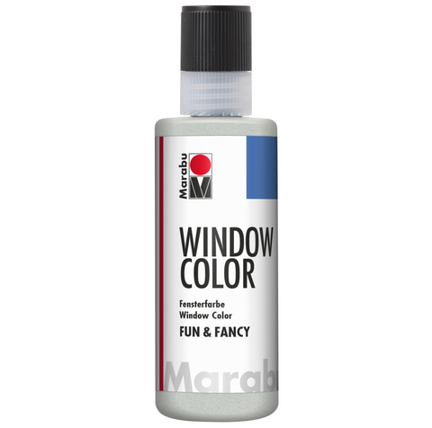 Marabu Window Color fun & fancy, Glitter-Weiß 589, 80 ml