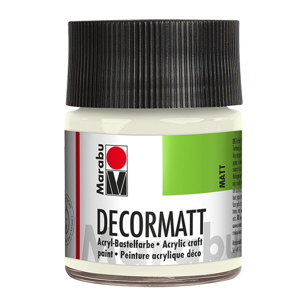 Acrylfarbe Marabu Decormatt 070 Weiß 073 Schwarz 15 ml - 50 ml